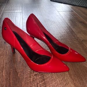 Red Closed Toe Heels